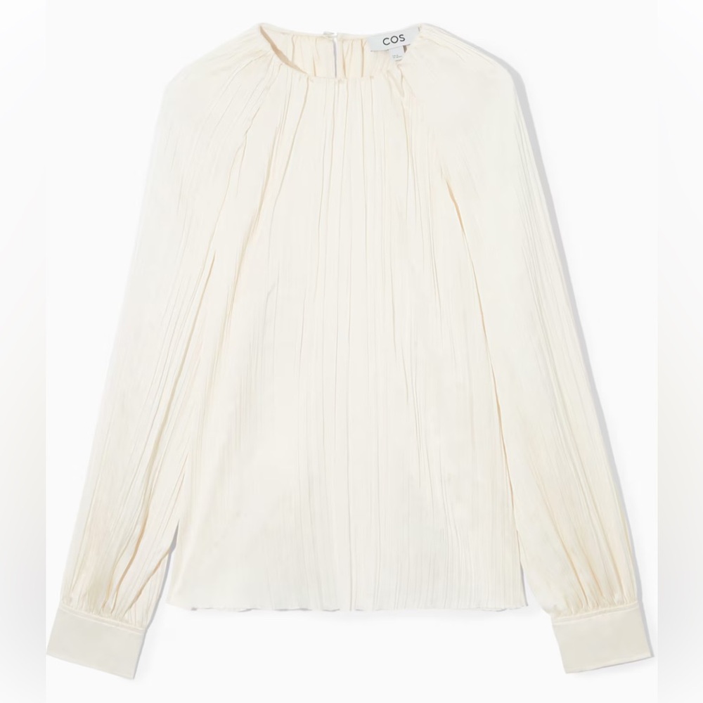 COS Plisse Pleated Blouse Size 2